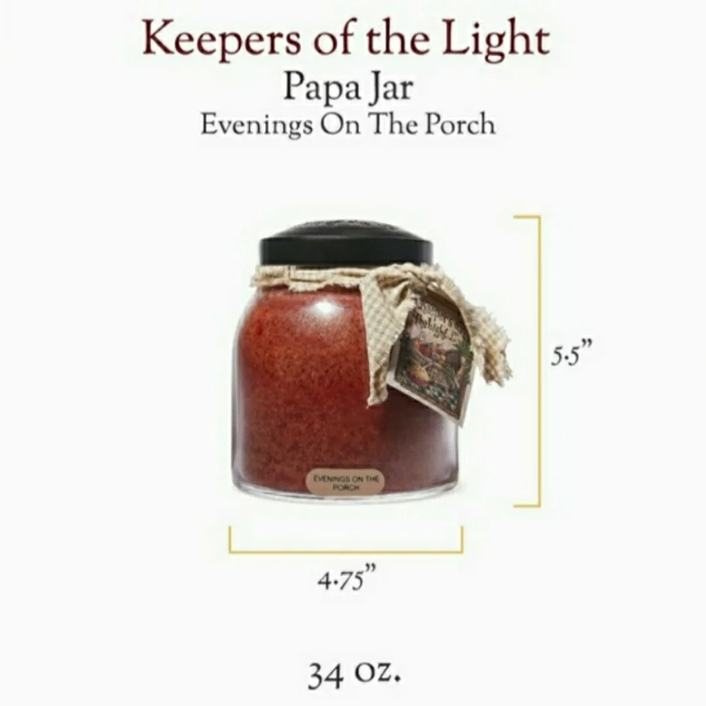 EVENING ON THE PORCH -A Cheerful Giver Papa Strong Scented Papa Jar Candle, 34oz